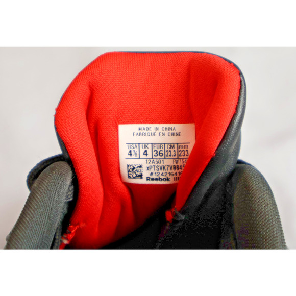 Reebok Shoes Mens Size 4.5 Black Red White Classic Jogger Gum Sole Sneaker Retro - Picture 8 of 8